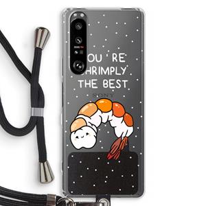 CaseCompany You're Shrimply The Best: Sony Xperia 1 III Transparant Hoesje met koord
