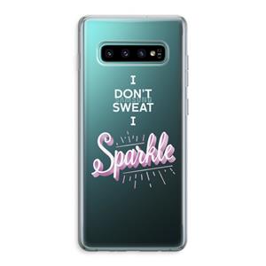 CaseCompany Sparkle quote: Samsung Galaxy S10 Plus Transparant Hoesje