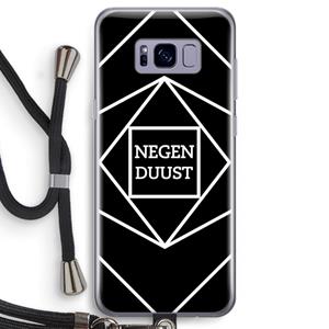 CaseCompany Negenduust geometrisch: Samsung Galaxy S8 Transparant Hoesje met koord