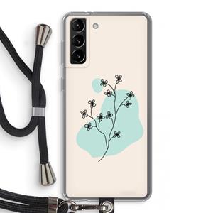 CaseCompany Love your petals: Samsung Galaxy S21 Plus Transparant Hoesje met koord