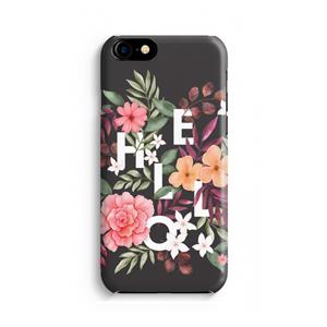 CaseCompany Hello in flowers: Volledig geprint iPhone SE 2020 Hoesje