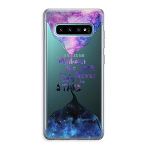 CaseCompany Stars quote: Samsung Galaxy S10 Plus Transparant Hoesje