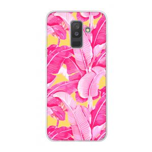 CaseCompany Pink Banana: Samsung Galaxy A6 Plus (2018) Transparant Hoesje