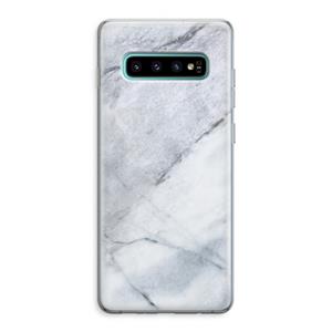 CaseCompany Witte marmer: Samsung Galaxy S10 Plus Transparant Hoesje