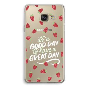CaseCompany Don't forget to have a great day: Samsung A3 (2017) Transparant Hoesje