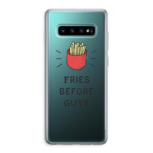 CaseCompany Fries before guys: Samsung Galaxy S10 Plus Transparant Hoesje