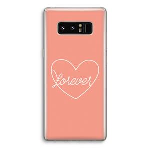 CaseCompany Forever heart: Samsung Galaxy Note 8 Transparant Hoesje