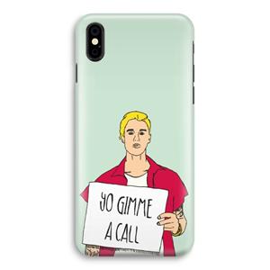 CaseCompany Gimme a call: iPhone X Volledig Geprint Hoesje