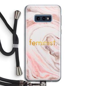 CaseCompany Feminist: Samsung Galaxy S10e Transparant Hoesje met koord