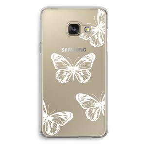 CaseCompany White butterfly: Samsung A3 (2017) Transparant Hoesje