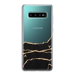 CaseCompany Gouden marmer: Samsung Galaxy S10 Plus Transparant Hoesje