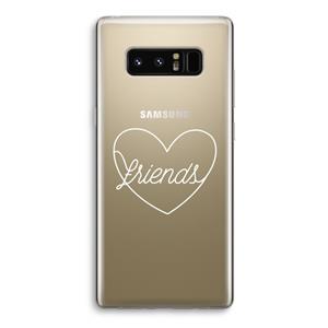 CaseCompany Friends heart pastel: Samsung Galaxy Note 8 Transparant Hoesje