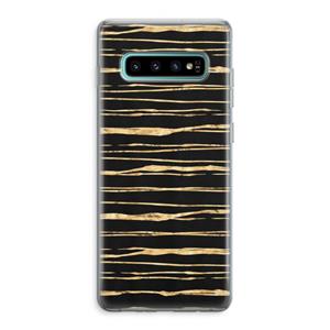 CaseCompany Gouden strepen: Samsung Galaxy S10 Plus Transparant Hoesje