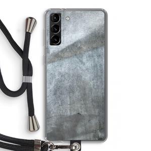 CaseCompany Grey Stone: Samsung Galaxy S21 Plus Transparant Hoesje met koord