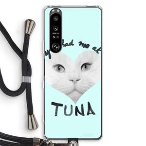 CaseCompany You had me at tuna: Sony Xperia 1 III Transparant Hoesje met koord