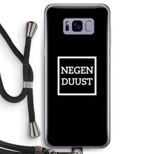 CaseCompany Negenduust black: Samsung Galaxy S8 Transparant Hoesje met koord