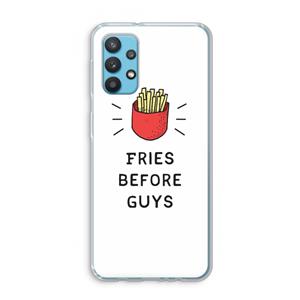 CaseCompany Fries before guys: Samsung Galaxy A32 4G Transparant Hoesje