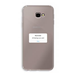 CaseCompany Reminder: Samsung Galaxy J4 Plus Transparant Hoesje