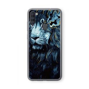 CaseCompany Darkness Lion: Samsung Galaxy A11 Transparant Hoesje