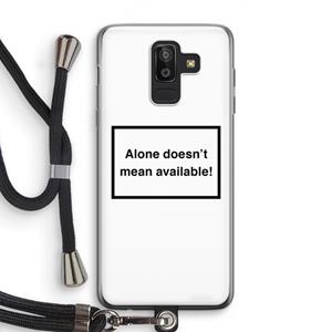 CaseCompany Alone: Samsung Galaxy J8 (2018) Transparant Hoesje met koord