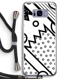 CaseCompany Pop Art #4: Samsung Galaxy S8 Transparant Hoesje met koord