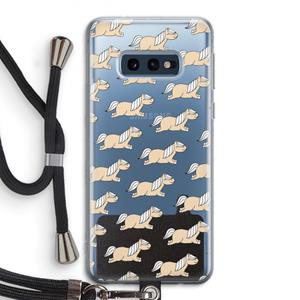CaseCompany Ponys: Samsung Galaxy S10e Transparant Hoesje met koord