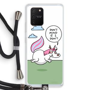 CaseCompany Unicorn: Samsung Galaxy S10 Lite Transparant Hoesje met koord