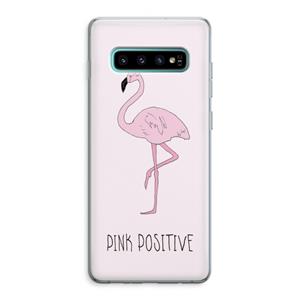 CaseCompany Pink positive: Samsung Galaxy S10 Plus Transparant Hoesje