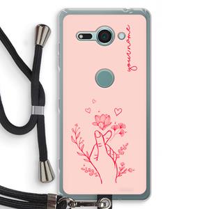 CaseCompany Giving Flowers: Sony Xperia XZ2 Compact Transparant Hoesje met koord