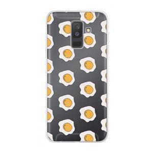 CaseCompany Bacon to my eggs #1: Samsung Galaxy A6 Plus (2018) Transparant Hoesje