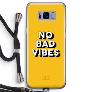 CaseCompany No Bad Vibes: Samsung Galaxy S8 Transparant Hoesje met koord