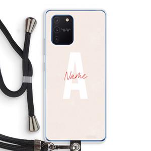 CaseCompany Strawberry Milkshake: Samsung Galaxy Note 10 Lite Transparant Hoesje met koord