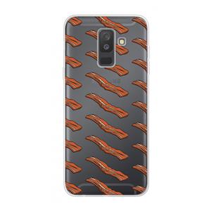 CaseCompany Bacon to my eggs #2: Samsung Galaxy A6 Plus (2018) Transparant Hoesje