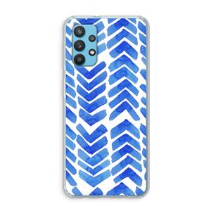 CaseCompany Blauwe pijlen: Samsung Galaxy A32 4G Transparant Hoesje