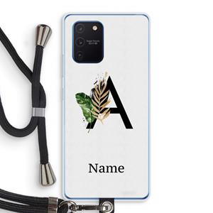 CaseCompany Charcoal Flora: Samsung Galaxy Note 10 Lite Transparant Hoesje met koord