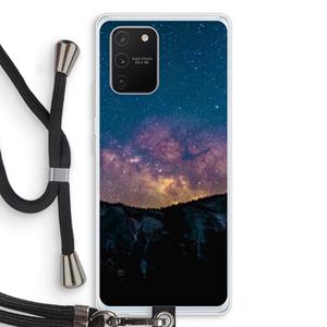CaseCompany Travel to space: Samsung Galaxy S10 Lite Transparant Hoesje met koord