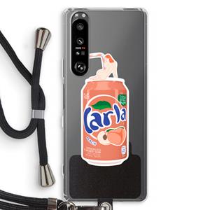 CaseCompany S(peach)less: Sony Xperia 1 III Transparant Hoesje met koord