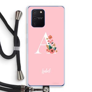 CaseCompany Pink Bouquet: Samsung Galaxy Note 10 Lite Transparant Hoesje met koord