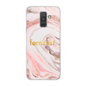 CaseCompany Feminist: Samsung Galaxy A6 Plus (2018) Transparant Hoesje