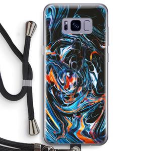 CaseCompany Black Unicorn: Samsung Galaxy S8 Transparant Hoesje met koord