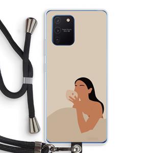 CaseCompany Fresh coffee: Samsung Galaxy Note 10 Lite Transparant Hoesje met koord