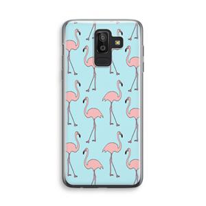 CaseCompany Anything Flamingoes: Samsung Galaxy J8 (2018) Transparant Hoesje