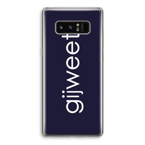 CaseCompany Gijweet: Samsung Galaxy Note 8 Transparant Hoesje