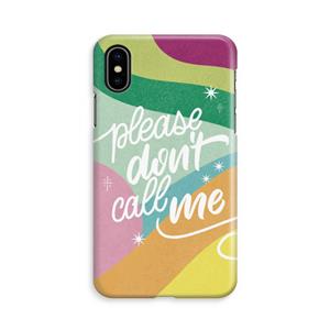 CaseCompany Don't call: iPhone Xs Volledig Geprint Hoesje