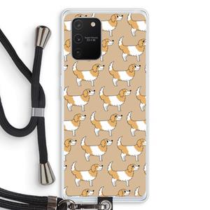 CaseCompany Doggy: Samsung Galaxy S10 Lite Transparant Hoesje met koord