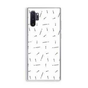 CaseCompany Hipster stripes: Samsung Galaxy Note 10 Plus Transparant Hoesje