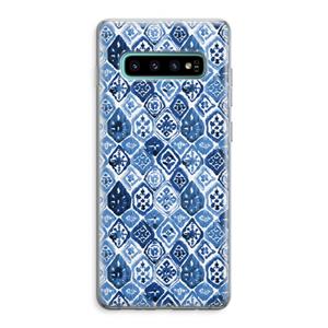 CaseCompany Blauw motief: Samsung Galaxy S10 Plus Transparant Hoesje