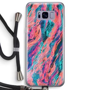 CaseCompany Electric Times: Samsung Galaxy S8 Transparant Hoesje met koord