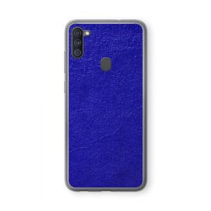 CaseCompany Majorelle Blue: Samsung Galaxy A11 Transparant Hoesje