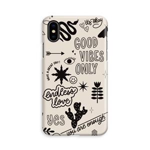 CaseCompany Good vibes: iPhone Xs Volledig Geprint Hoesje